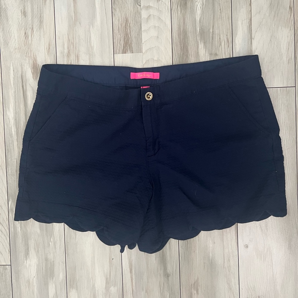 Lily Pulitzer Navy Blue Scallop Shorts
